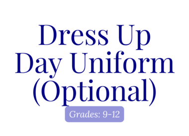 Dress Up Day Uniform | Optional Items
