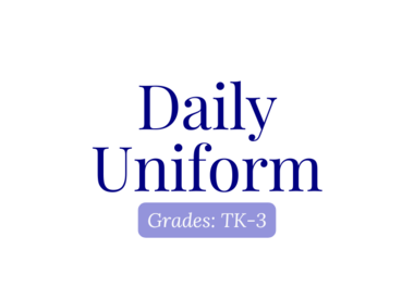 St. Louise De Marillac School | Daily Uniform | TK-3