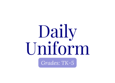 St. George School | Daily Uniform | TK-5