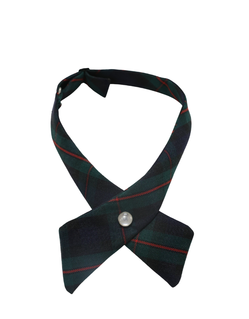 ST MONICA St. Monica Academy Girls Tie PLAID Crossover One Size