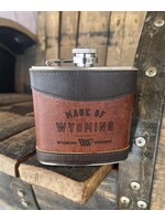 Laser-On-Products Two Tone Leather Wrapped Flask