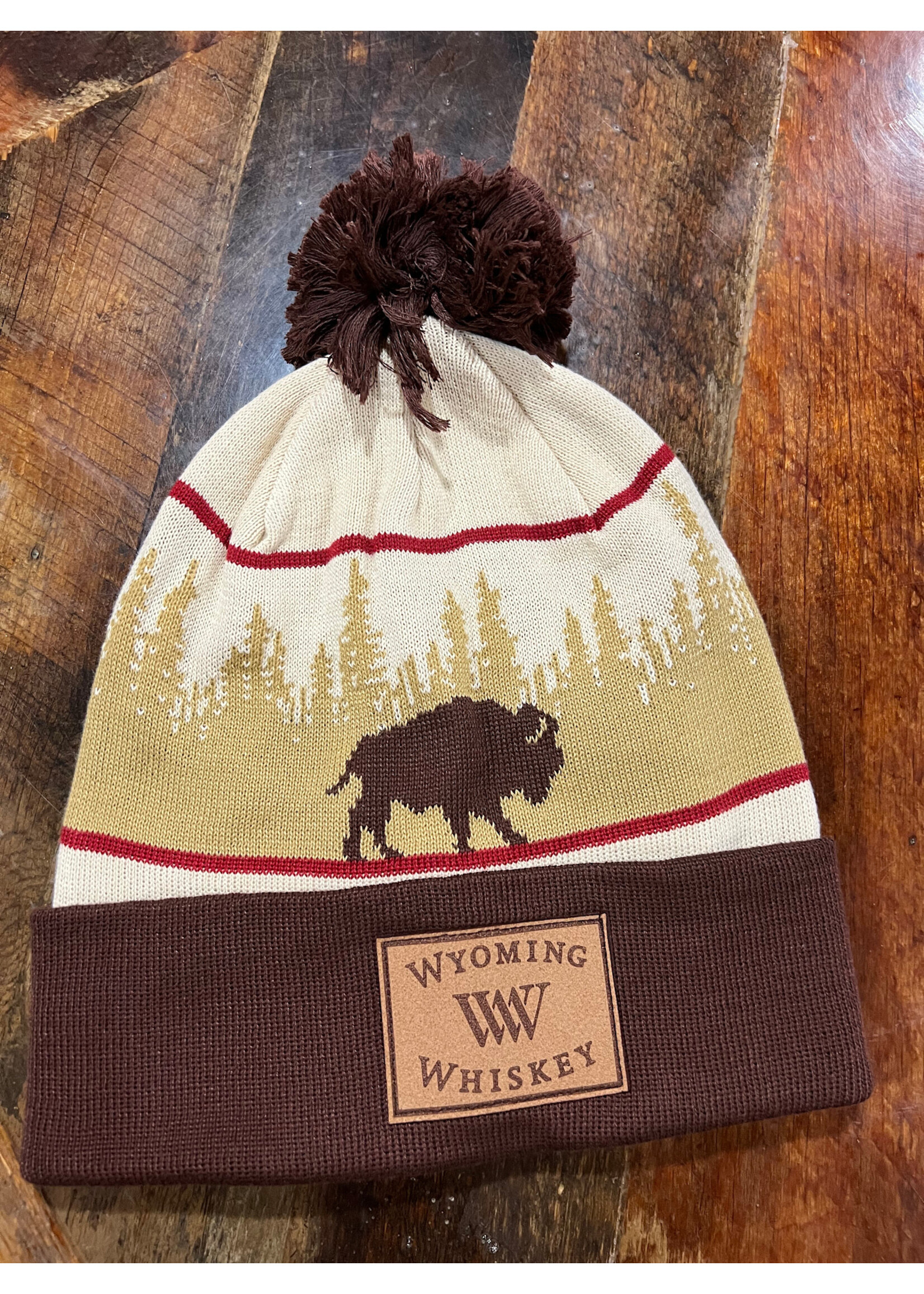 L2 Wyoming Whiskey Brown Buffalo Beanie