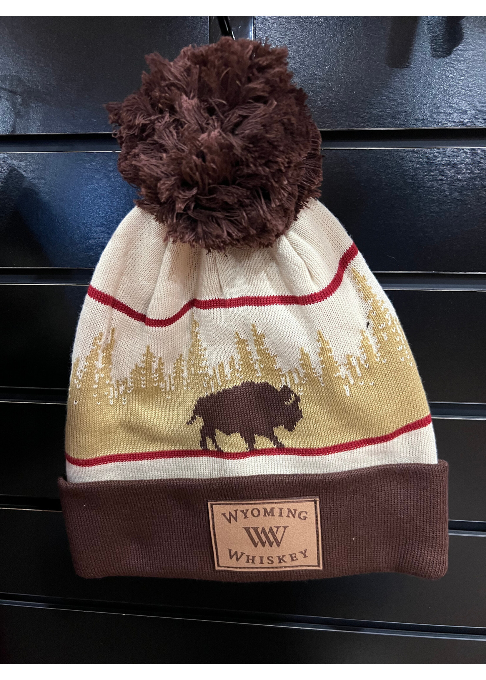 Wyoming Whiskey Brown Buffalo Beanie