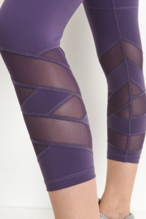 MONO Zig Zag Mesh Capri Legging - Bellissimo