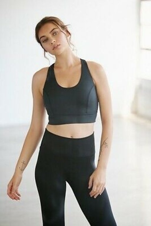 Womens FREE PEOPLE FP MOVEMENT RENEW SYNERGY BRA Sports Top Crop BLACK  Small NWT