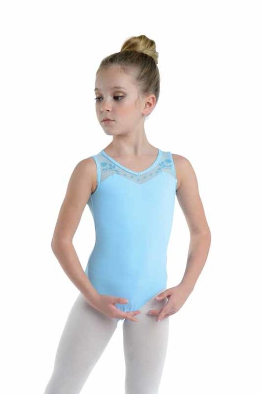Danshuz DS Sheer Back Flocked Leo - Youth