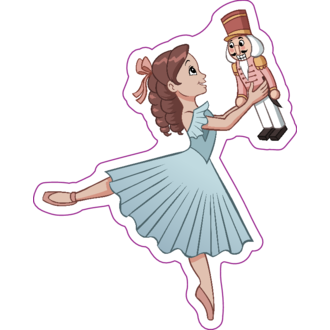 Denali & Co. Nutcracker Clara Brunette Sticker