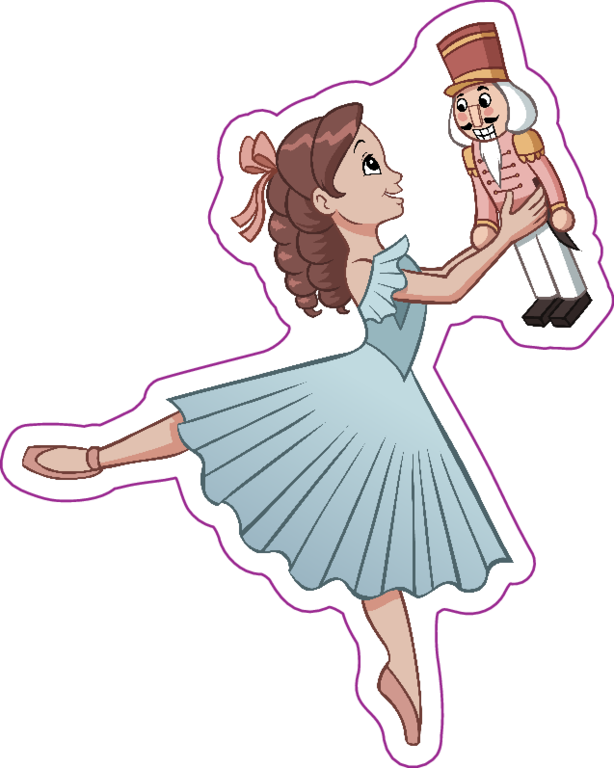 Denali & Co. Nutcracker Clara Brunette Sticker