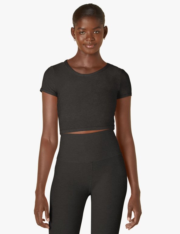 Beyond Yoga BY Featherweight Perspective Cropped Tee