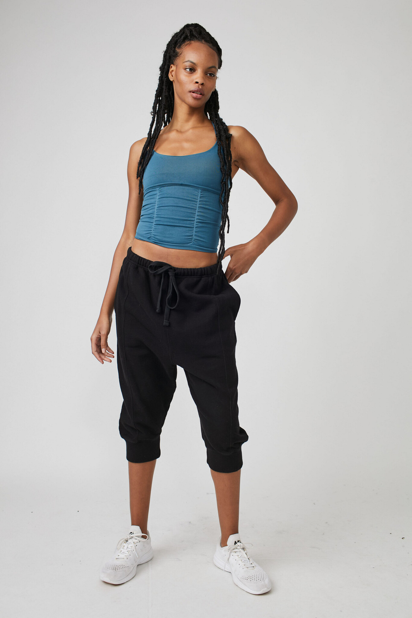 Women's Jogger/Track Pants with Drawstring- Blue – BONJOUR