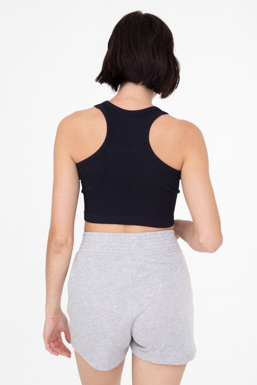 Mono B MONO Ribbed All-Over Essential Crop Racerback - Adult L