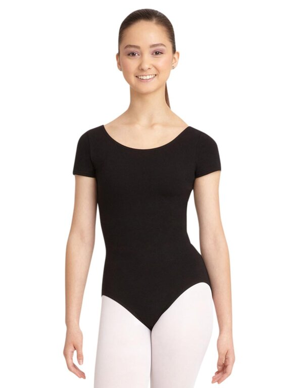 CZ Short Sleeve Cotton Leotard:  Adult XS-L