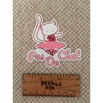 Denali & Co. D&C Pas De Chat Cat Sticker - Pink