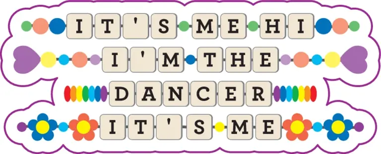Denali & Co. D&C It's Me Hi I'm The Dancer Friendship Bracelet Sticker