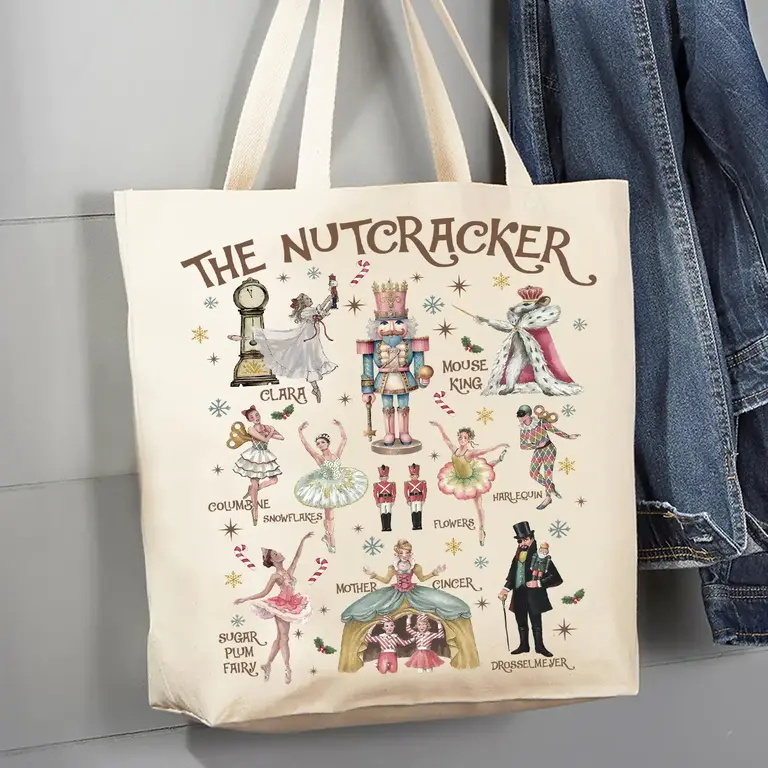 Avery Lane Gifts ALG Christmas Nutcracker Ballet Canvas Tote