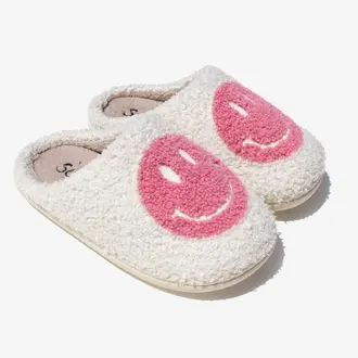 So Danca SOD Smiley Face Slippers PINK