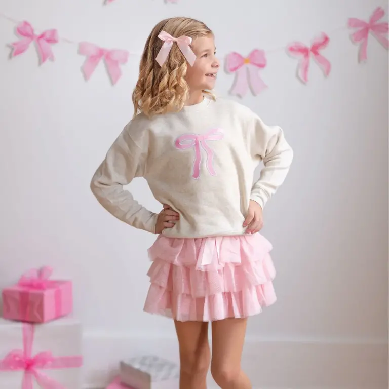 Sweet Winks SW Coquette Bow Patch Sweatshirt