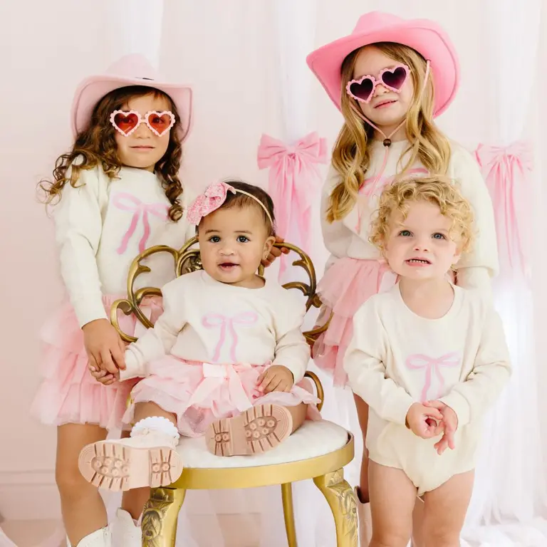 Sweet Winks SW Coquette Bow Patch Romper