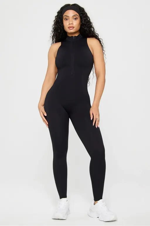 Fabletics FAB Seamless Zip Front Jumpsuit