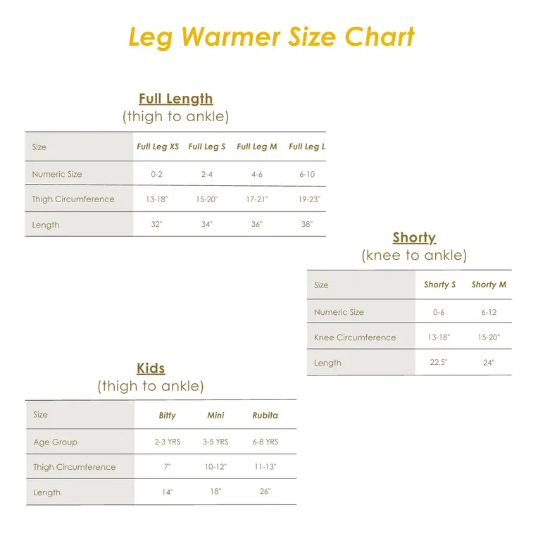 RubiaWear RubiaWear Shorty Leg Warmer
