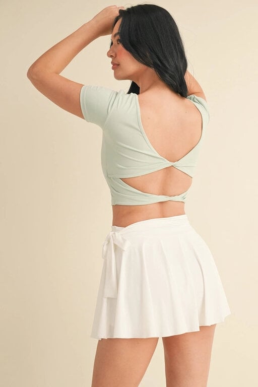 Kimberly C KC Twist Back Short Sleeve Top