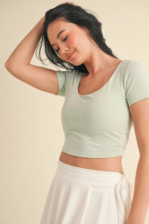 Kimberly C KC Twist Back Short Sleeve Top