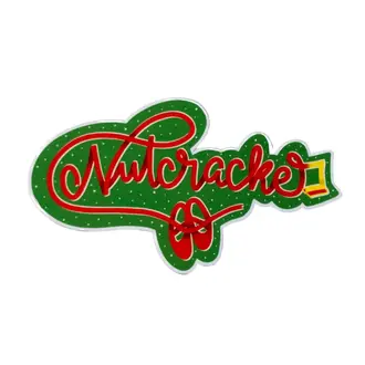 Denali & Co. D&C 3" Nutcracker Holiday Cursive w/Hat Sticker