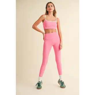 Kimberly C KC Piping Detail Crop Tank & Leggings Set