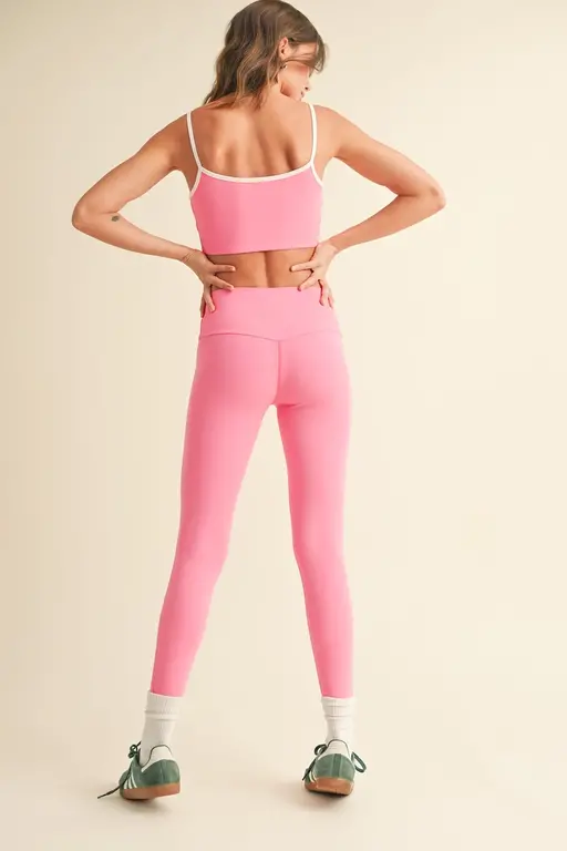 Kimberly C KC Piping Detail Crop Tank & Leggings Set