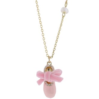 Jane Marie JM Pink Ballet Slipper Necklace