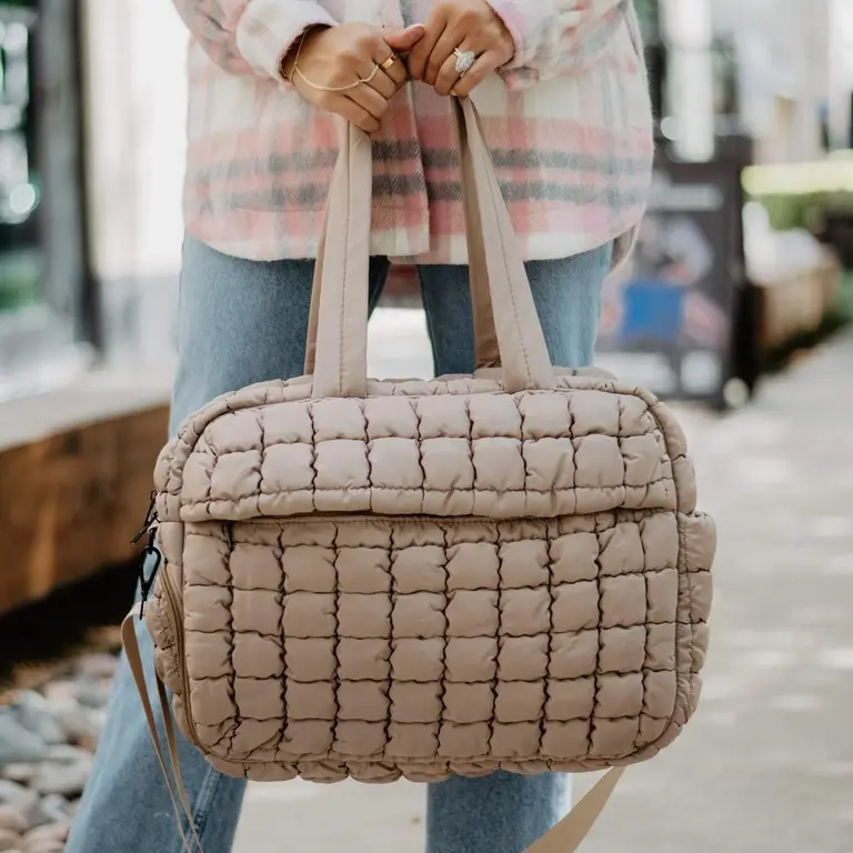 Katydid KD Quilted Duffel Weekender Bag
