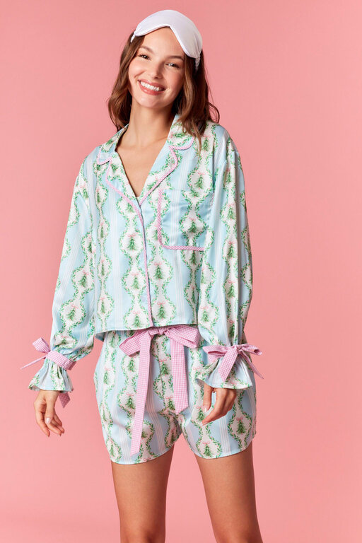 Peach Love California PLC Silky Holiday Pajama Set