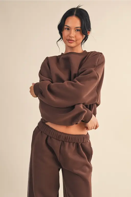 Kimberly C KC Cozy Fleece Oversized Crewneck