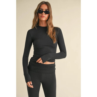 Kimberly C KC Soft Knit Jersey Long Sleeve Tee