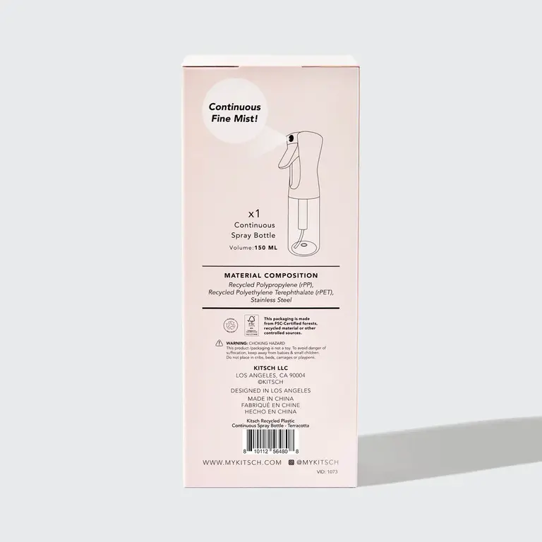 Kitsch KITSCH Recycled Plastic Continuous Spray Bottle