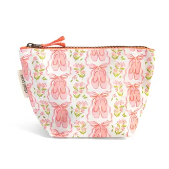 Pippi Post Dance Shoes & Flowers Canvas Pouch