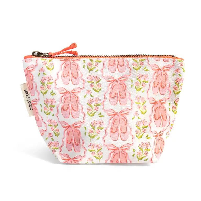 Pippi Post Dance Shoes & Flowers Canvas Pouch