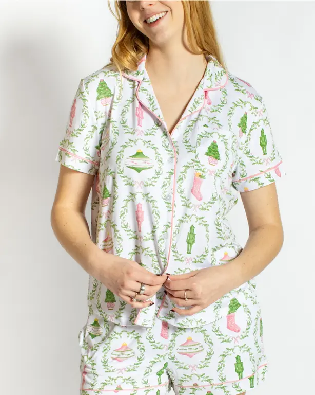Royal Standard RS Nutcracker Trellis Short Sleeve Sleep Shirt - Adult