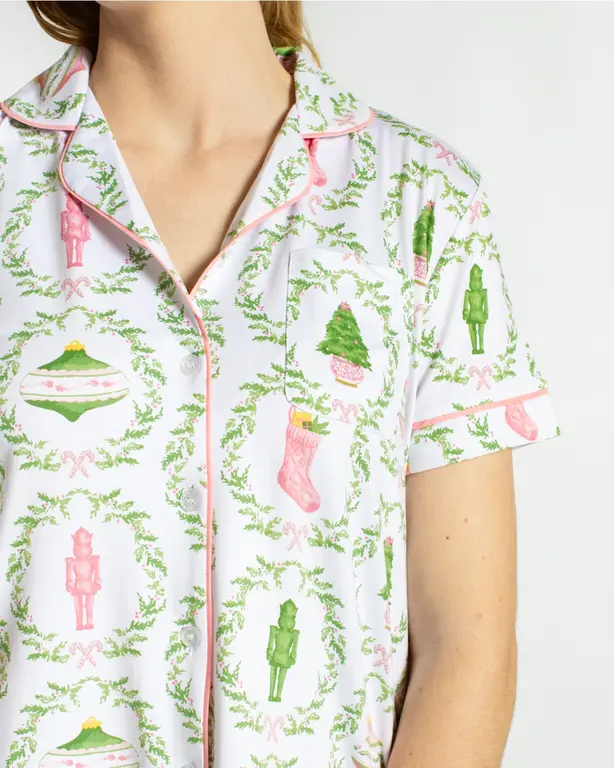 Royal Standard RS Nutcracker Trellis Short Sleeve Sleep Shirt - Adult