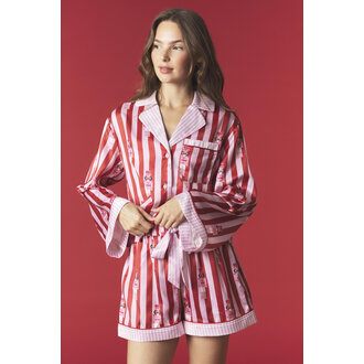 Peach Love California PLC Nutcracker Silky PJ Shorts Set