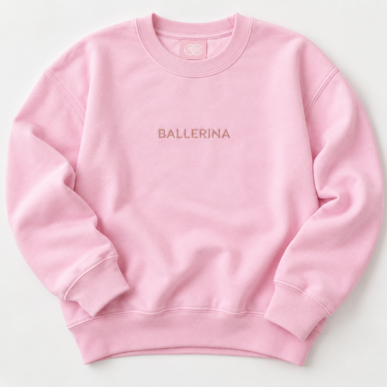 Covet Dance CD Ballerina Embroidered Sweatshirt- Adult