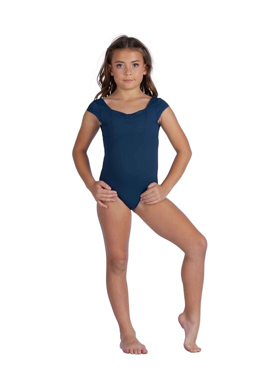 Danshuz DS Cadence Cap Sleeve Pinch Front Leo- Youth