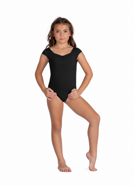Danshuz DS Cadence Cap Sleeve Pinch Front Leo- Youth