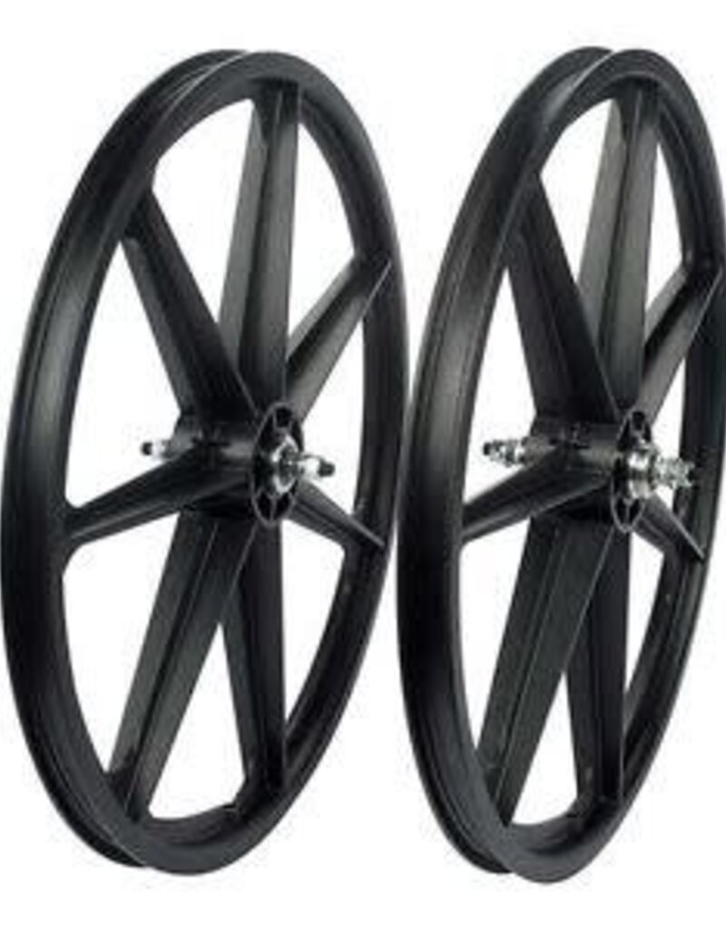Skyway Skyway 24" Tuff Wheel Set, Black - Freewheel