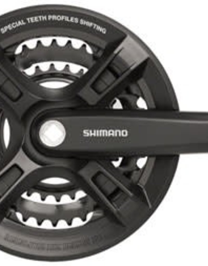 Shimano Shimano Altus M311 7/8-Speed 170mm 22/32/42t Square Crankset with Chainguard, Black