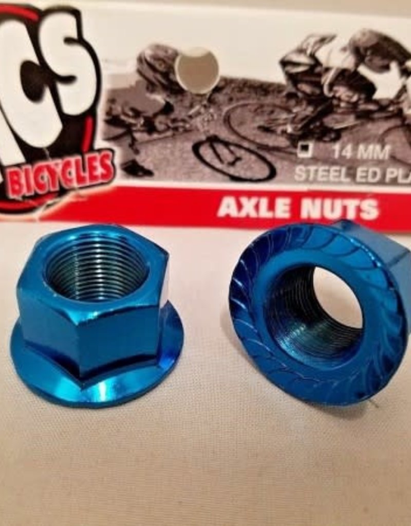 MCS MCS Steel Axle Nuts Blue 14mm