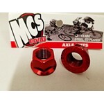 MCS MCS Steel Axle Nuts Red 14mm