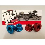 MCS MCS Steel Axle Nuts Red 3-8"
