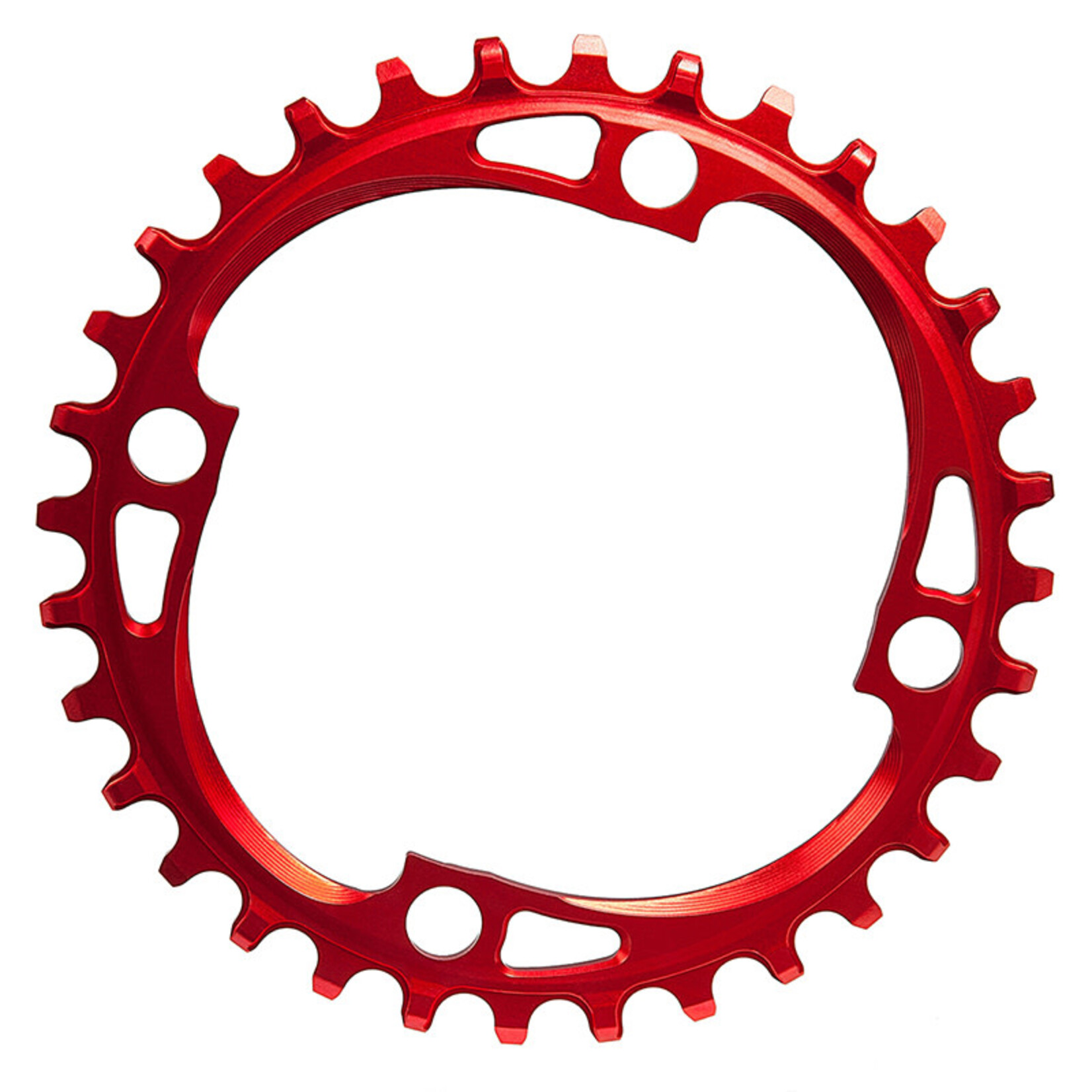 absoluteBLACK absolute Black Chainring, 104BCD 32T 4 Bolt - Red
