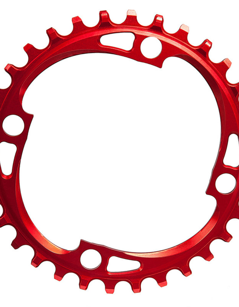 absoluteBLACK absolute Black Chainring, 104BCD 32T 4 Bolt - Red